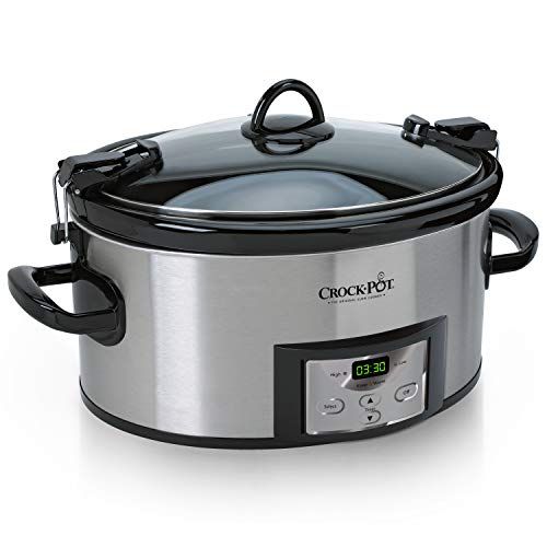 Crock-Pot SCCPVL610-S-A 6-Quart Cook & Carry Programmable Slow Cooker with Digital Timer, Stainless  | Amazon (US)