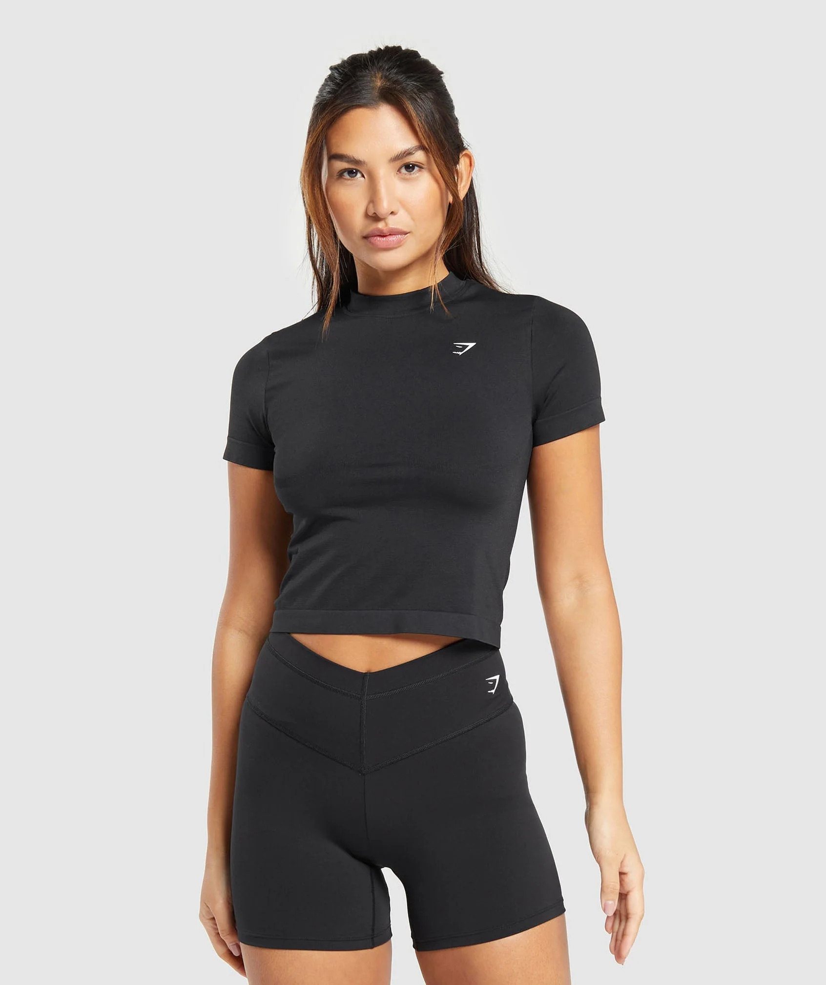 Gymshark Everyday Seamless Tight Fit Tee - Black | Gymshark UK