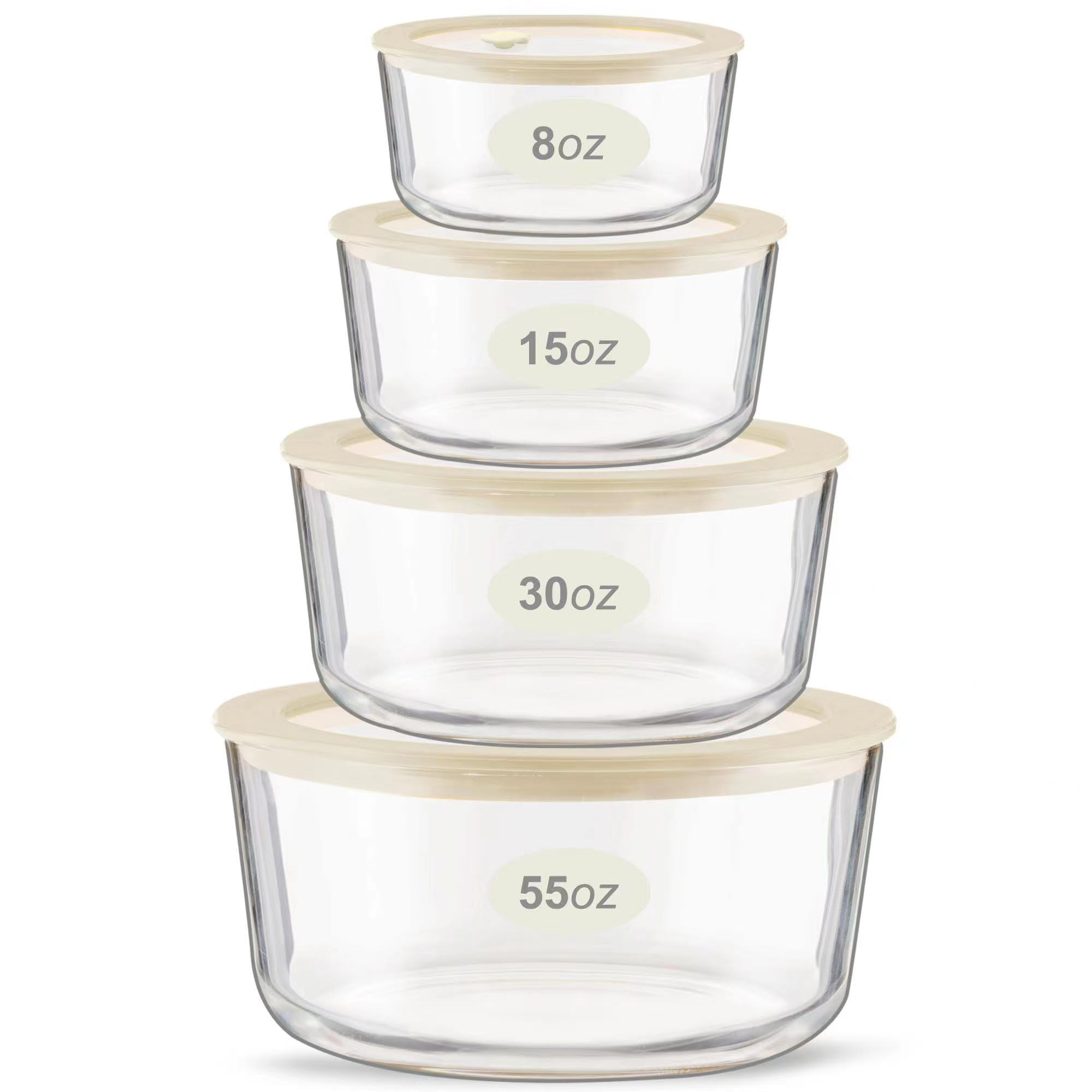 Urban Green Glass Food Container Set with Glass Lid, 4 Pack, Meal Prep Containers with Silicone F... | Amazon (US)