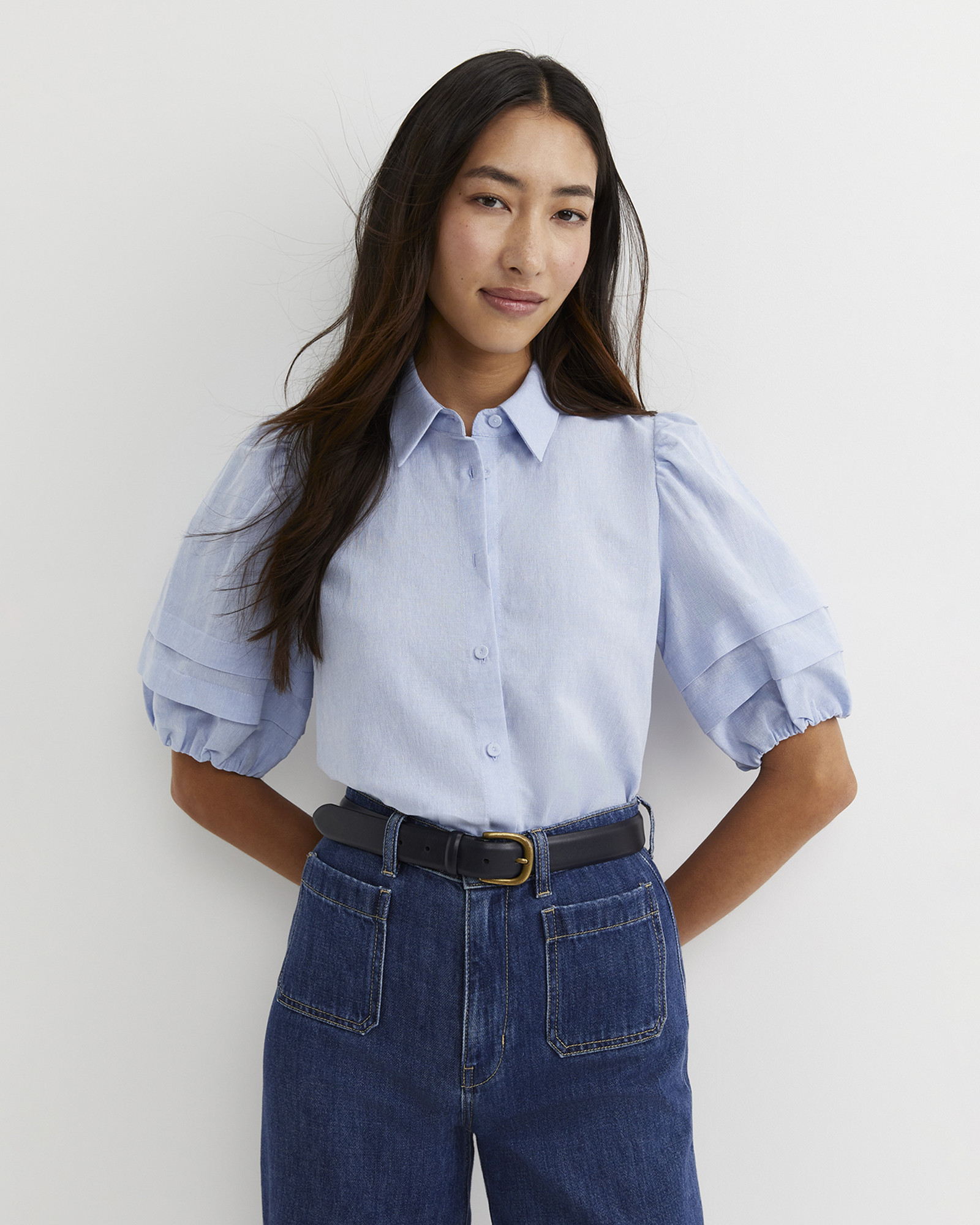 Lillian Lantern Sleeve Blouse | Sportscraft (Australia)