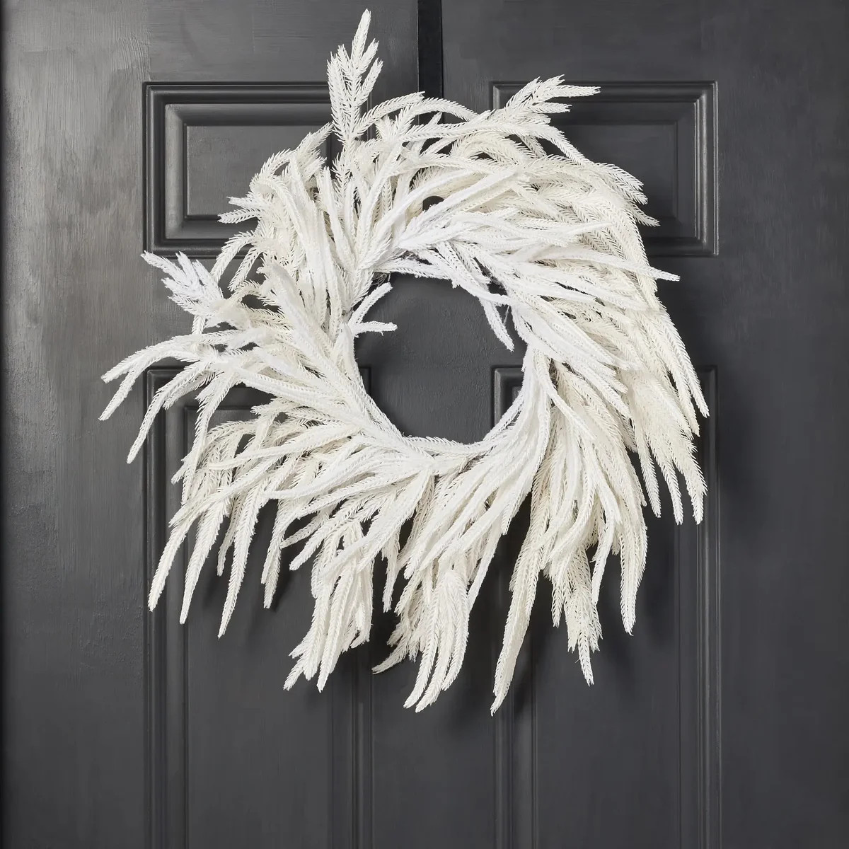 Norfolk Collection - Real Touch White Norfolk Pine Front Door Christmas Holiday Winter Wreath | Darby Creek Trading