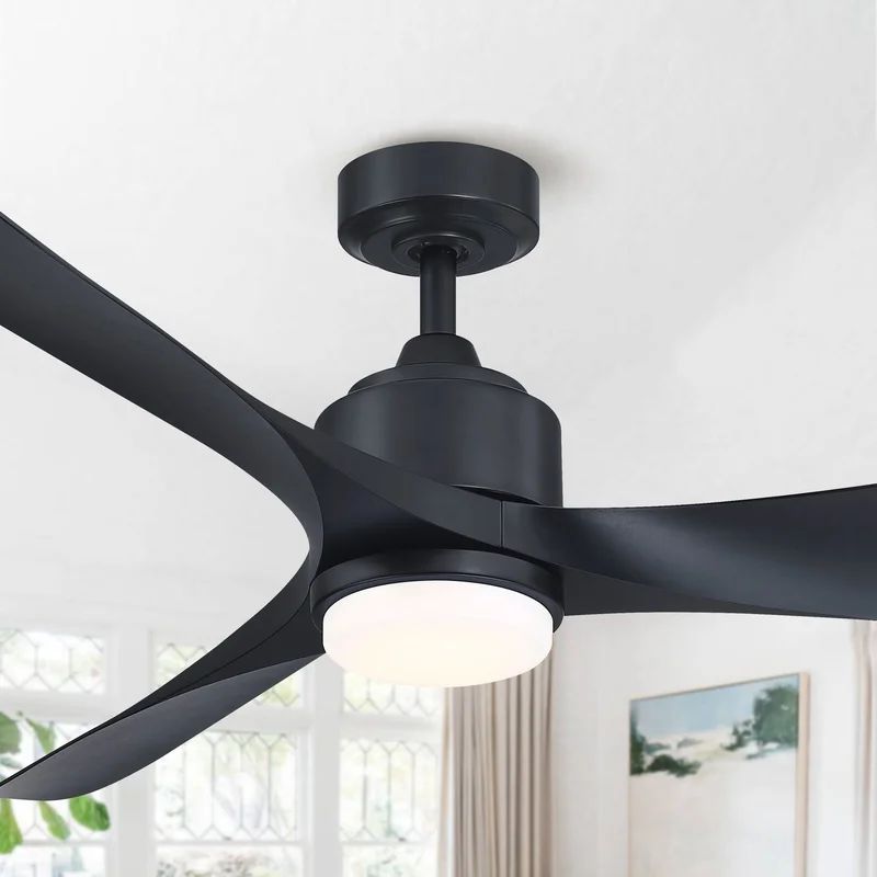 66'' Reber 3 - Blade LED Propeller Ceiling Fan with Remote Control and Light Kit Included | Wayfair North America