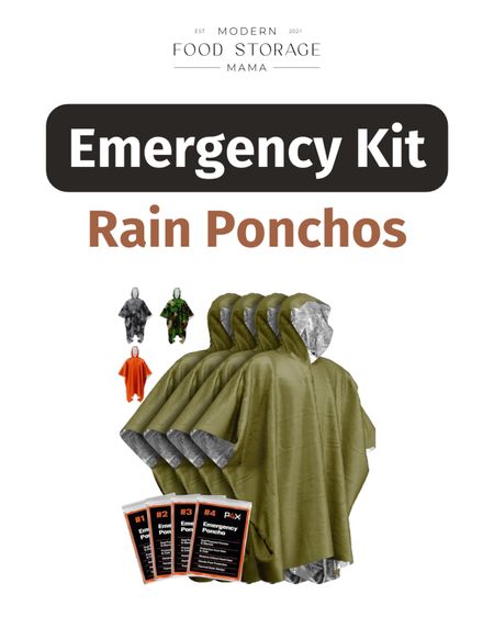 Did you know that a rain poncho could be a life-saving item? I highly recommend having a rain poncho in your 72-Hour Kit (bug-out-bag/evacuation bag).

Rain ponchos protect you from the elements and can help to prevent hypothermia! 

Rain ponchos are affordable and lighteight, making them a must have item for emergency preparedness! 

#LTKHome #LTKSeasonal #LTKFestival
