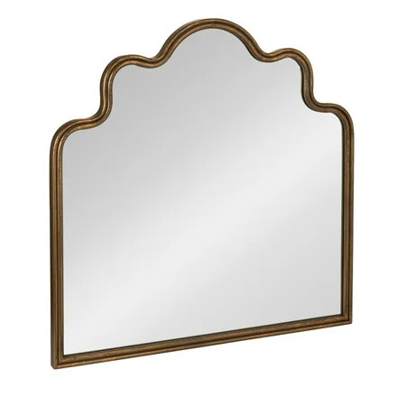 Creative Co-Op Wavy Scalloped Arched Metal Framed Wall Mirror, Gold | Walmart (US)