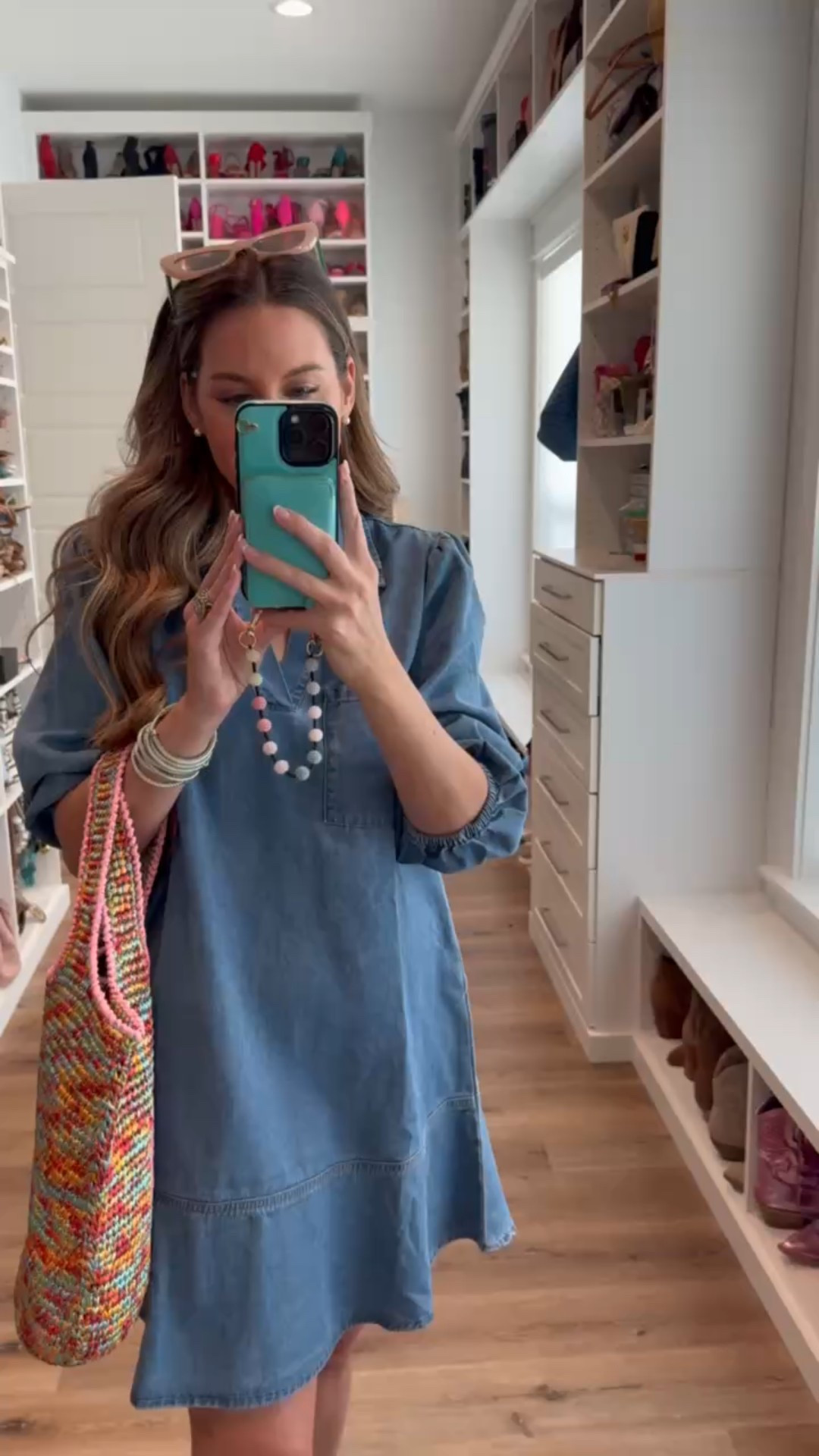 In a medium denim dress, sandals and accessories - fits tts.

#LTKSeasonal #LTKStyleTip #LTKFindsUnder50