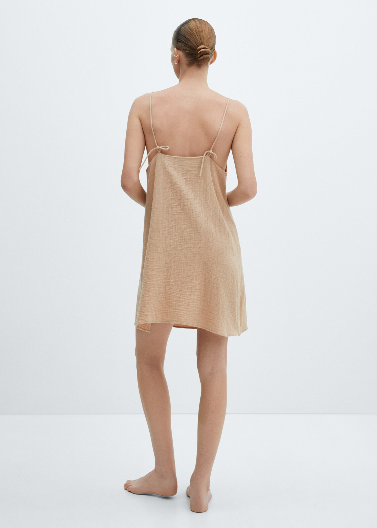 Chemise de nuit gaze de coton | MANGO (FR)