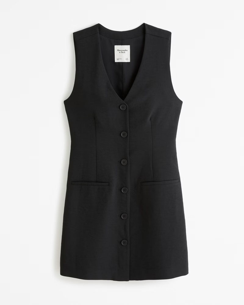 Abercrombie & Fitch Women's The A&F Mara Vest Mini Dress in Black - Size M | Abercrombie & Fitch (US)