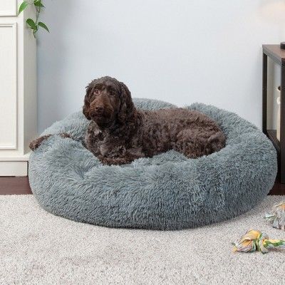 FurHaven Calming Cuddler Long Fur Donut Dog Bed | Target