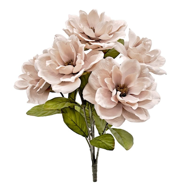Mauve Magnolia Floral Bush, 19" | At Home