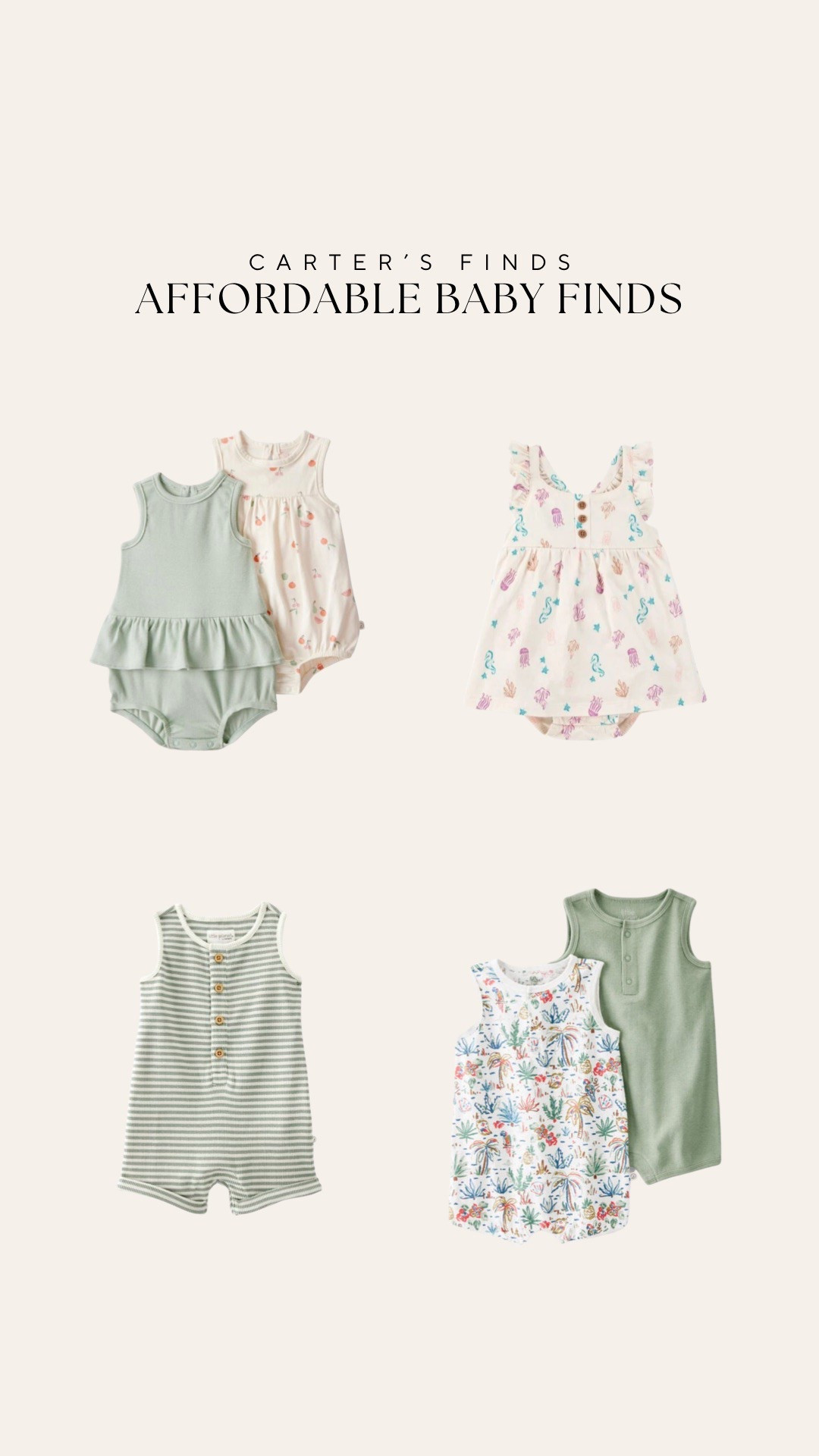 Carter’s baby finds! Use code summer20 for an additional 20% off!

#LTKStyleTip #LTKSaleAlert #LTKBaby