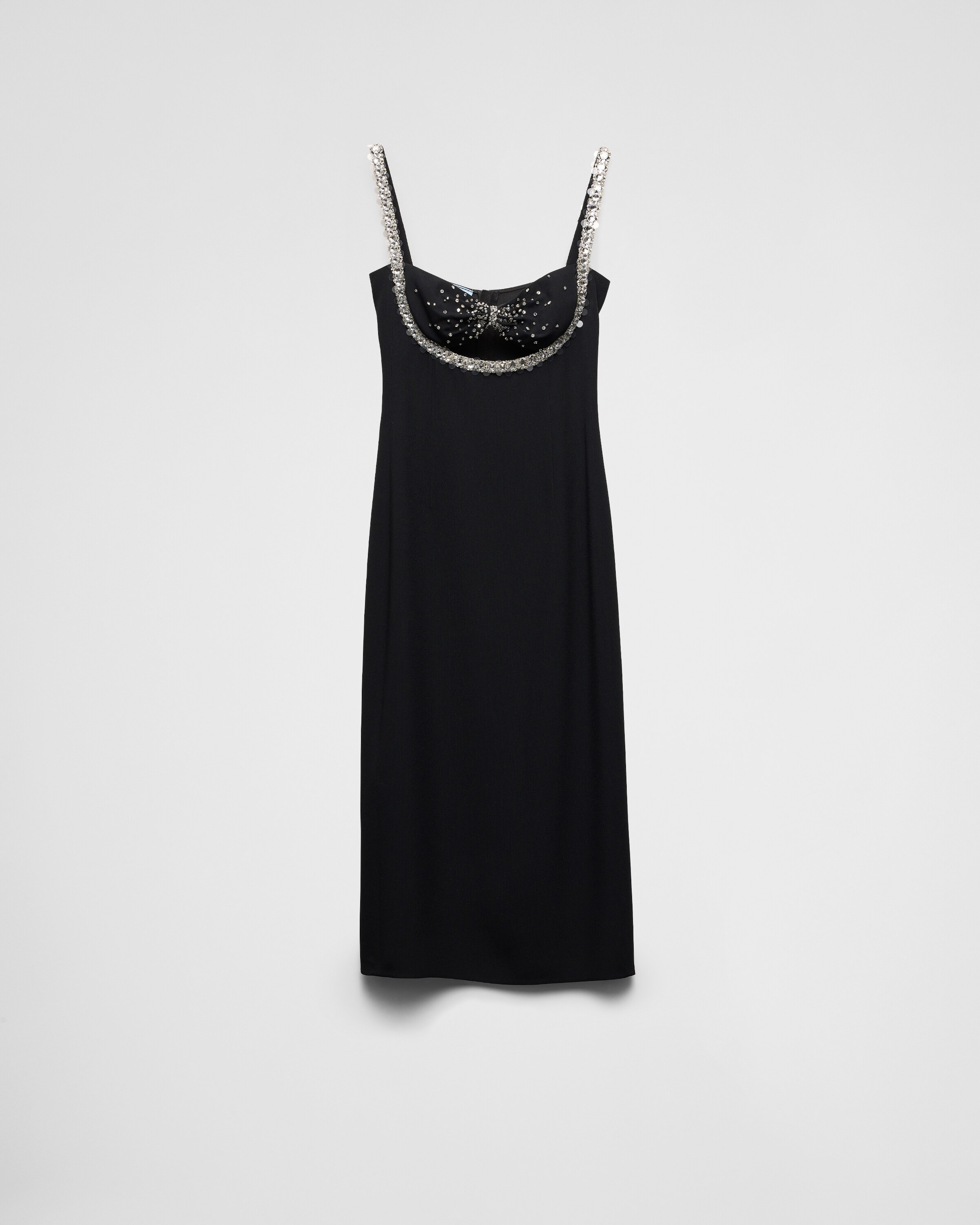 Embroidered sablé dress | Prada US