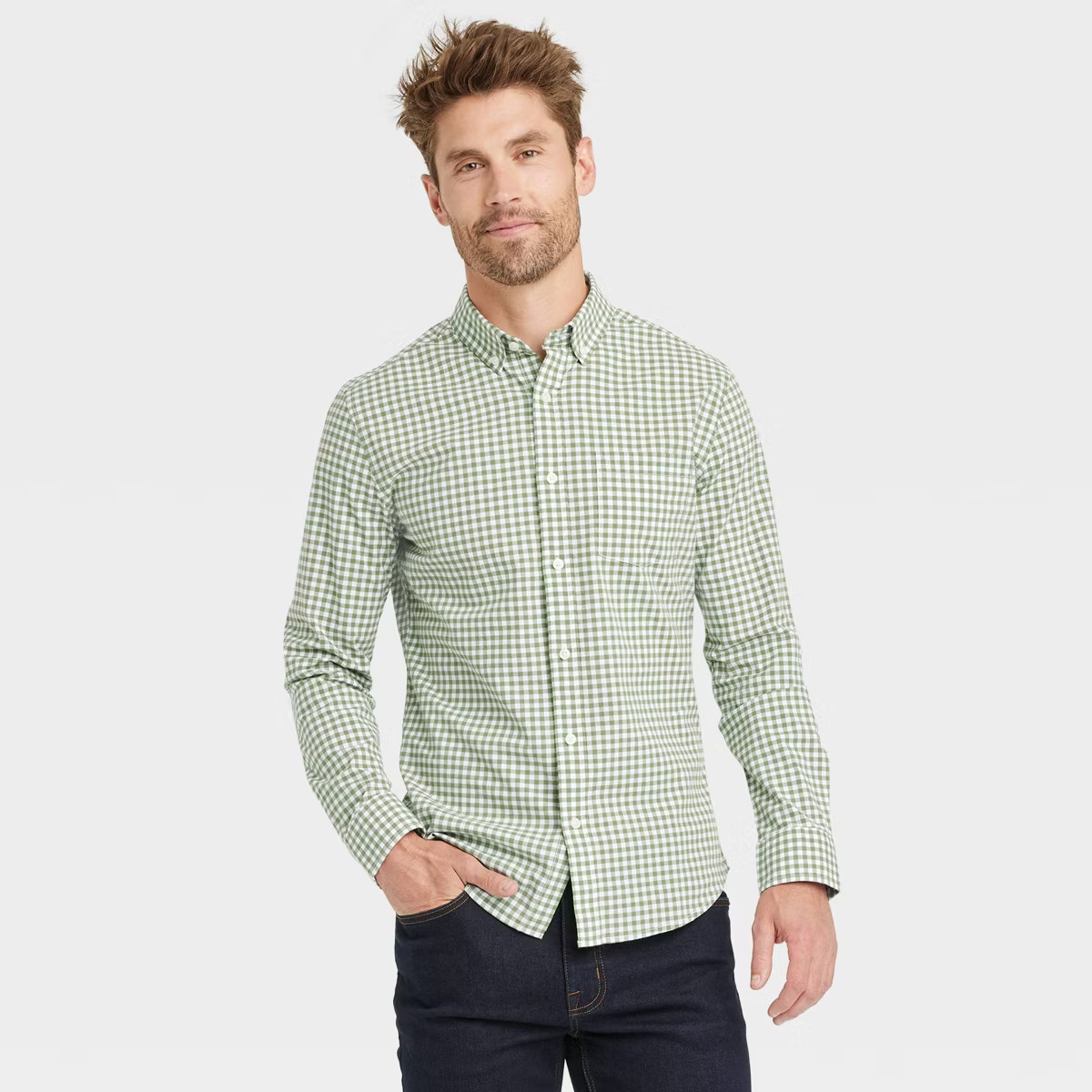 Men's Every Wear Long Sleeve Button-Down Shirt - Goodfellow & Co™ | Target