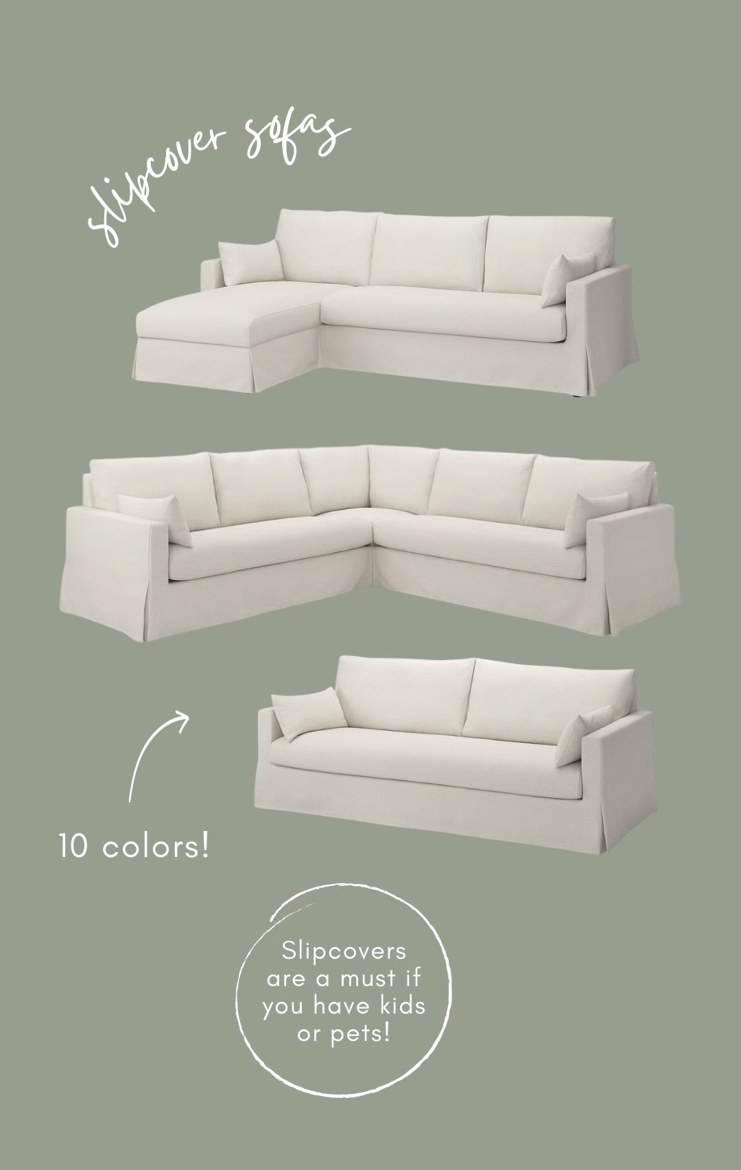 Designer dupe alert! Slipcover sofa comes in 10 colors and different sizes! Slipcover is a must!

Pottery barn dupes, designer look for less, sectional sofas, slipcover sofas, home design, home decor, home deals, furniture 

#LTKHome