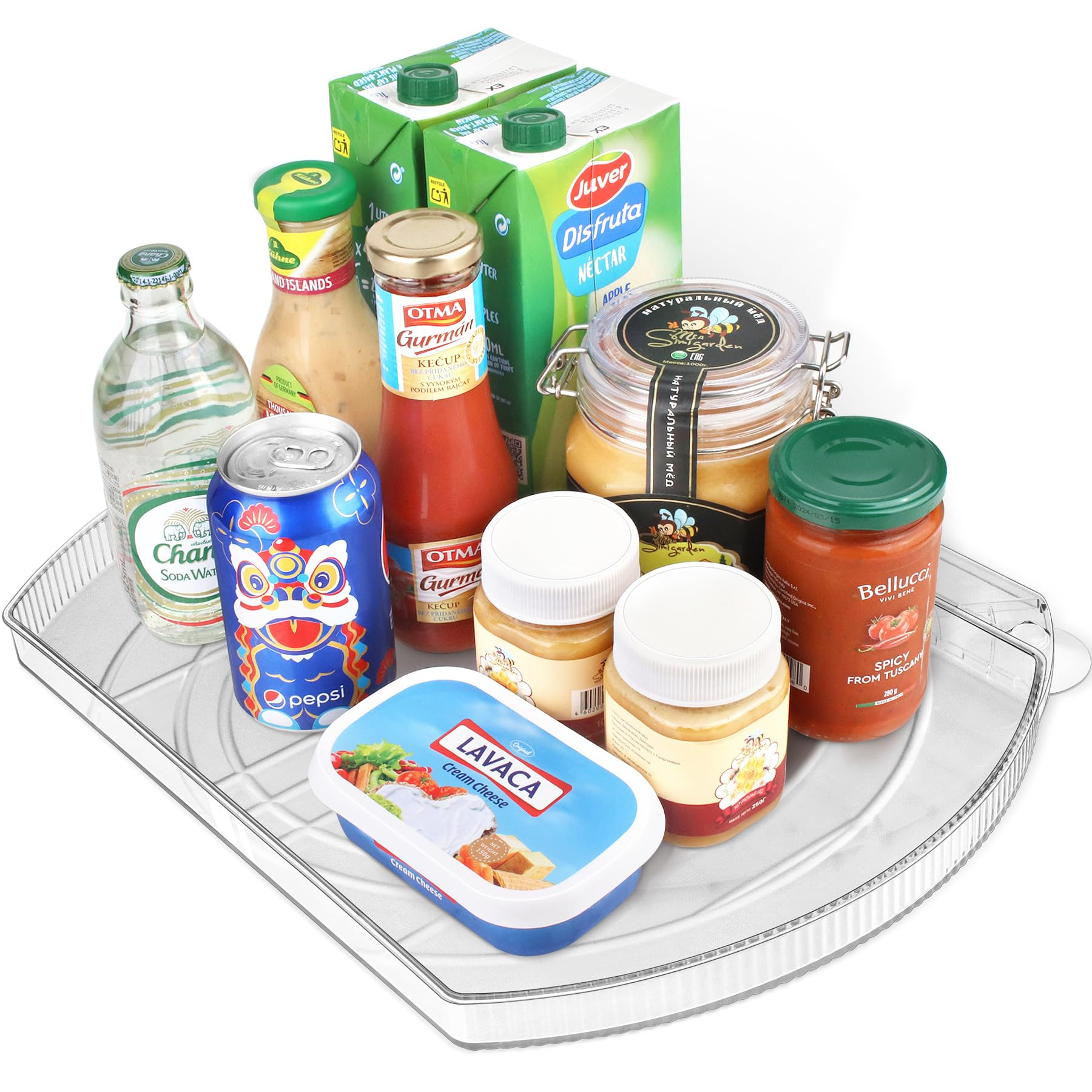 FIRJOY Lazy Susan Turntable for Refrigerator, Square Turntable Organizer for Fridge Cabinet, Pant... | Amazon (US)