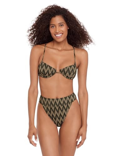 Steve Madden Women's Underwire Scoop Neck X-Back Demi Bikini Top | Amazon (US)