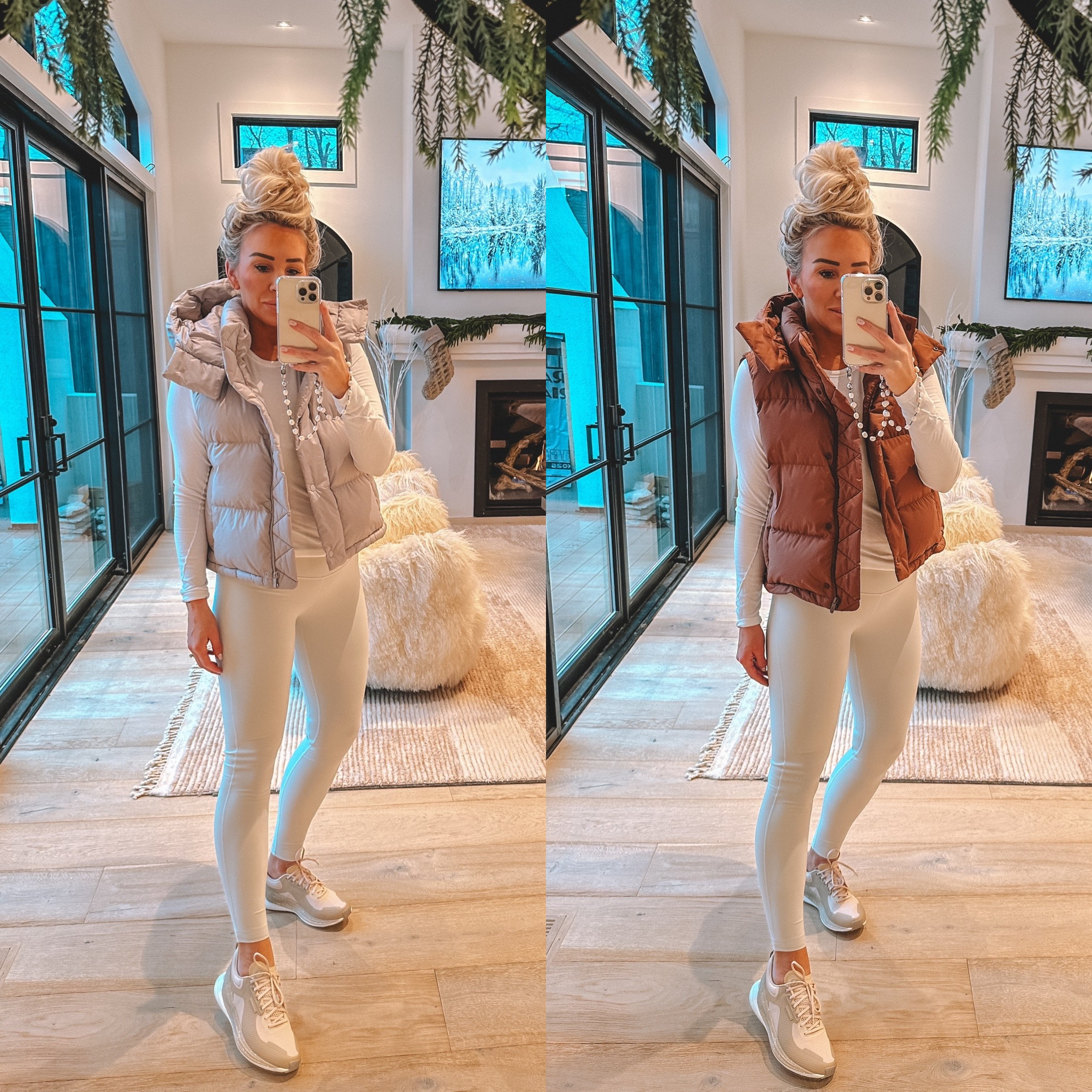 These Wunder Puff Cropped Vests are part of @lululemon End of Year Scores #ad Wearing a size 8 for reference #lululemoncreator 