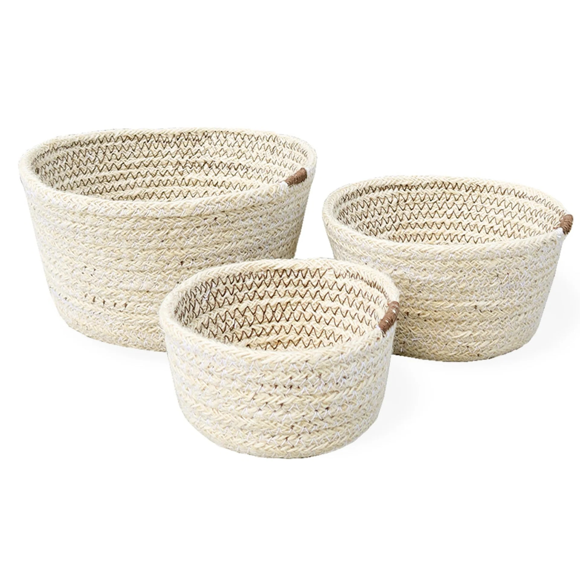 Set of 3 Handwoven Storage Baskets - Natural - Cove Home | Cove Home