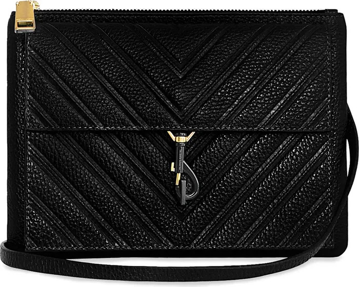 Rebecca Minkoff Edie Chevron Embossed Leather Top Zip Crossbody Bag | Nordstrom | Nordstrom