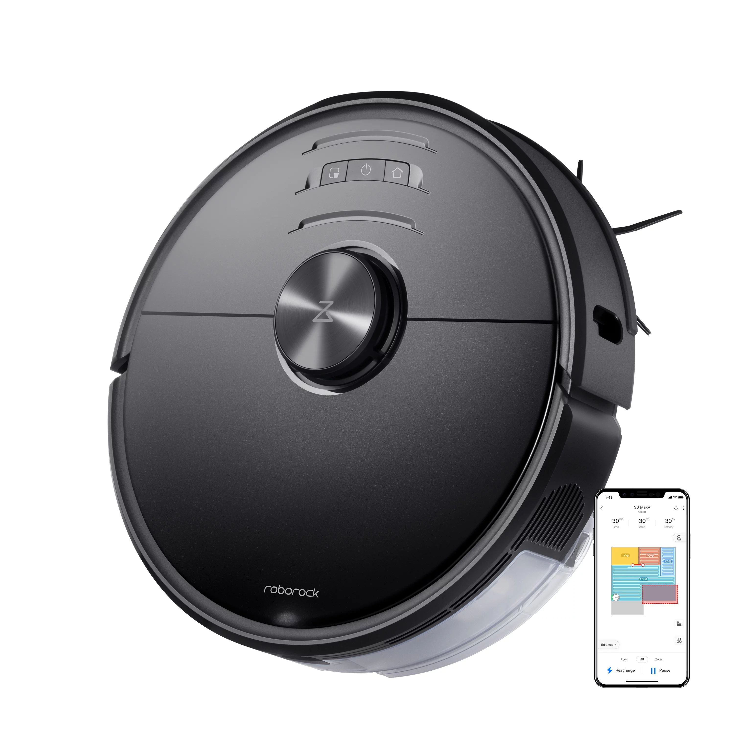 Roborock® S6 MaxV Robot Vacuum Cleaner with Reactive AI and Intelligent Mopping, Lidar Navigatio... | Walmart (US)