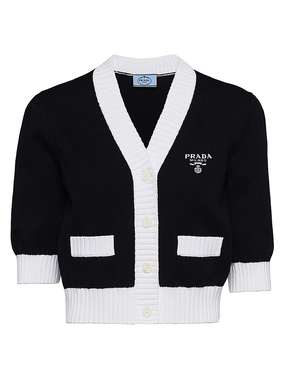 Prada Cropped Cotton Cardigan | Saks Fifth Avenue