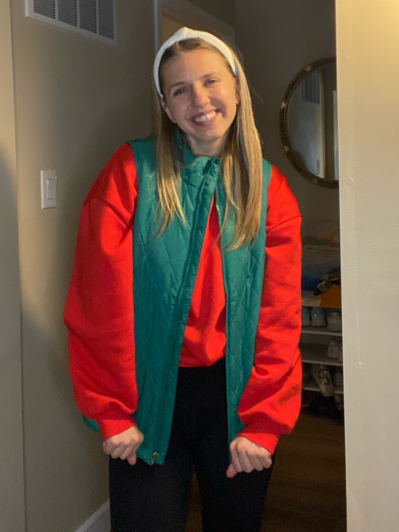 Day 1 of our Christmas Countdown! I am wearing holiday themed outfits every school day in December and this easy fit was my day 1. We ran a 5k after school so it was the perfect versatile outfit 

#LTKfindsunder50 #LTKHoliday #LTKworkwear