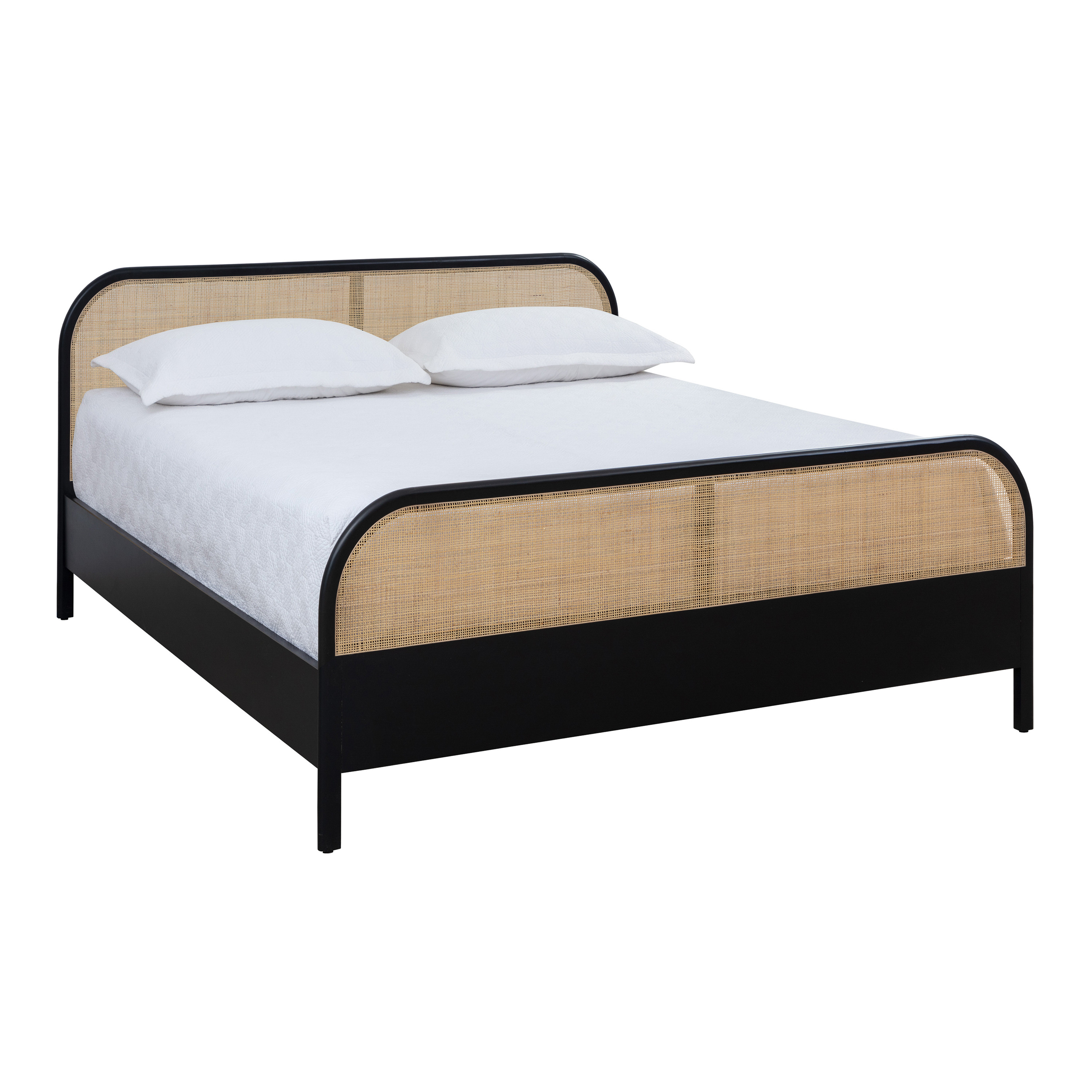 Leith Wood and Rattan Cane Platform Bed | World Market