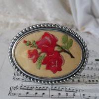 Mini Framed Vintage Rose Embroidery | Etsy (US)