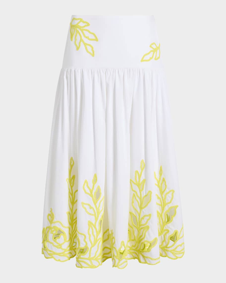 Tilda Trailing Peonies Skirt | Neiman Marcus