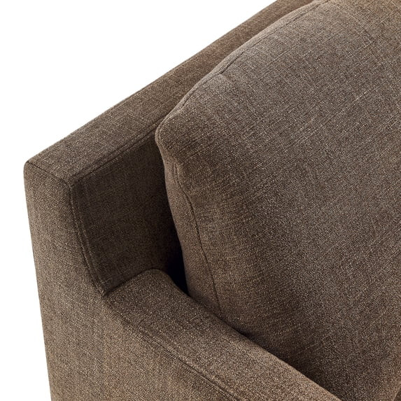 Serene Fabric Slipcovered Swivel Armchair in Mocha - Walmart.com | Walmart (US)