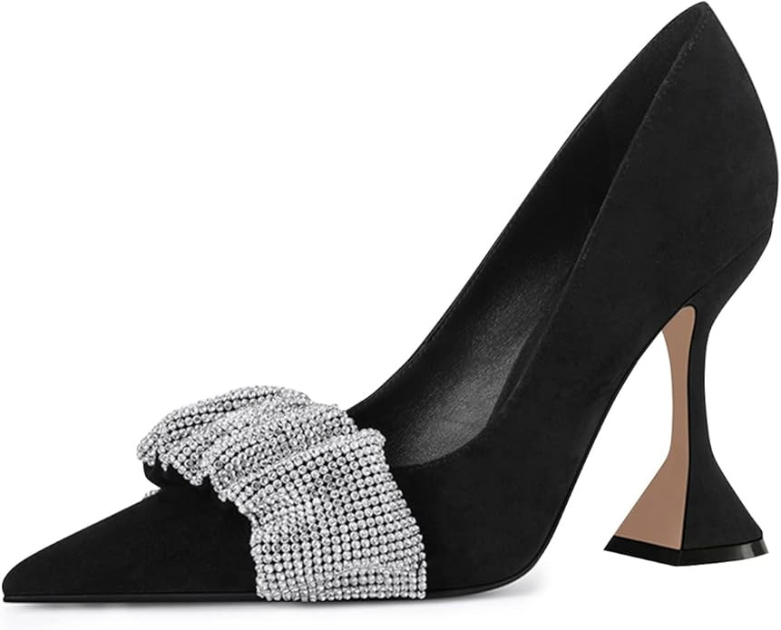 YDN Women Pointed Toe Slip on Pumps Special Kitten High Heel Shoes Party Prom Dress Lady Size 4-1... | Amazon (US)