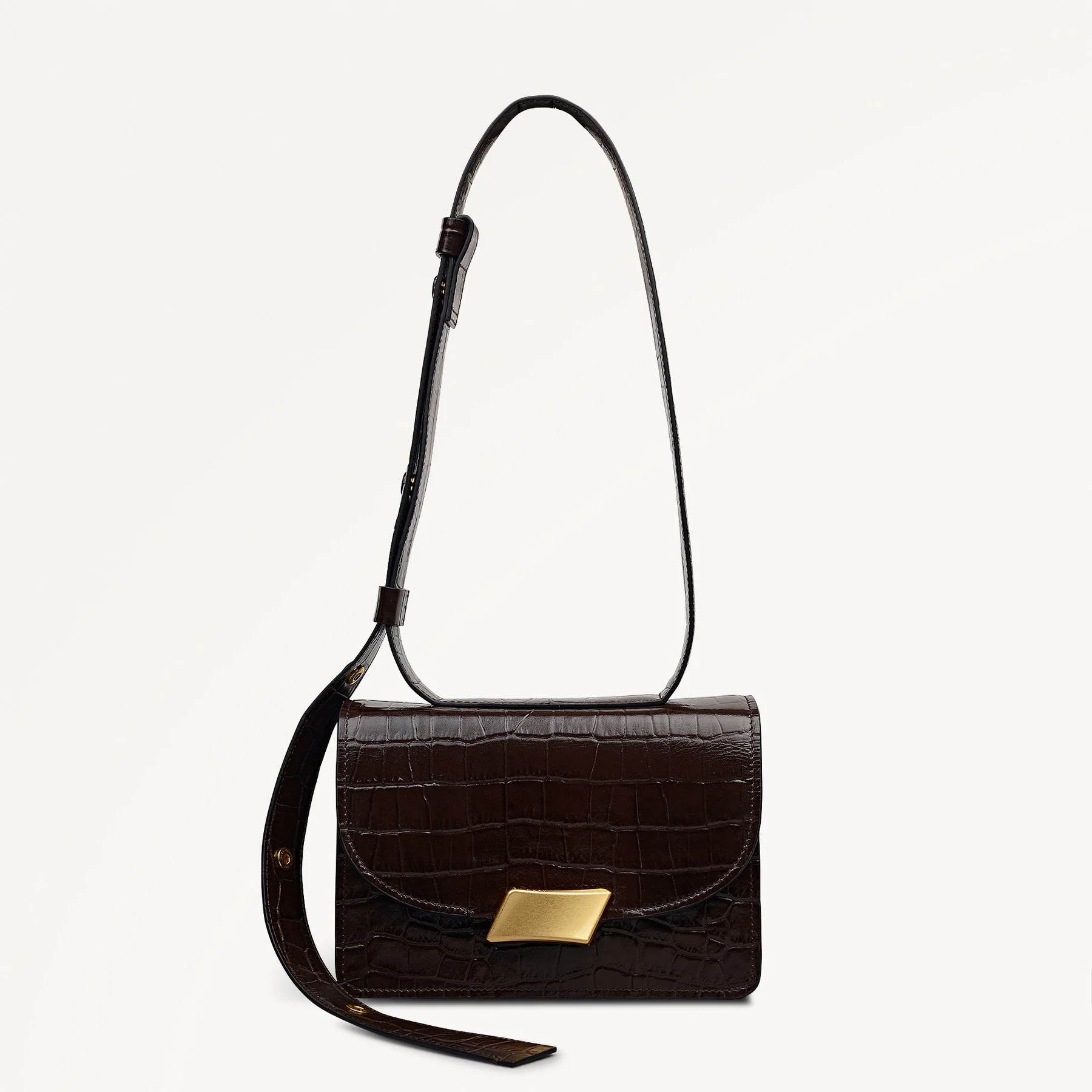 Dark Oak Small Flapover Shoulder Bag | The Belsize AW25 | Radley London | Radley