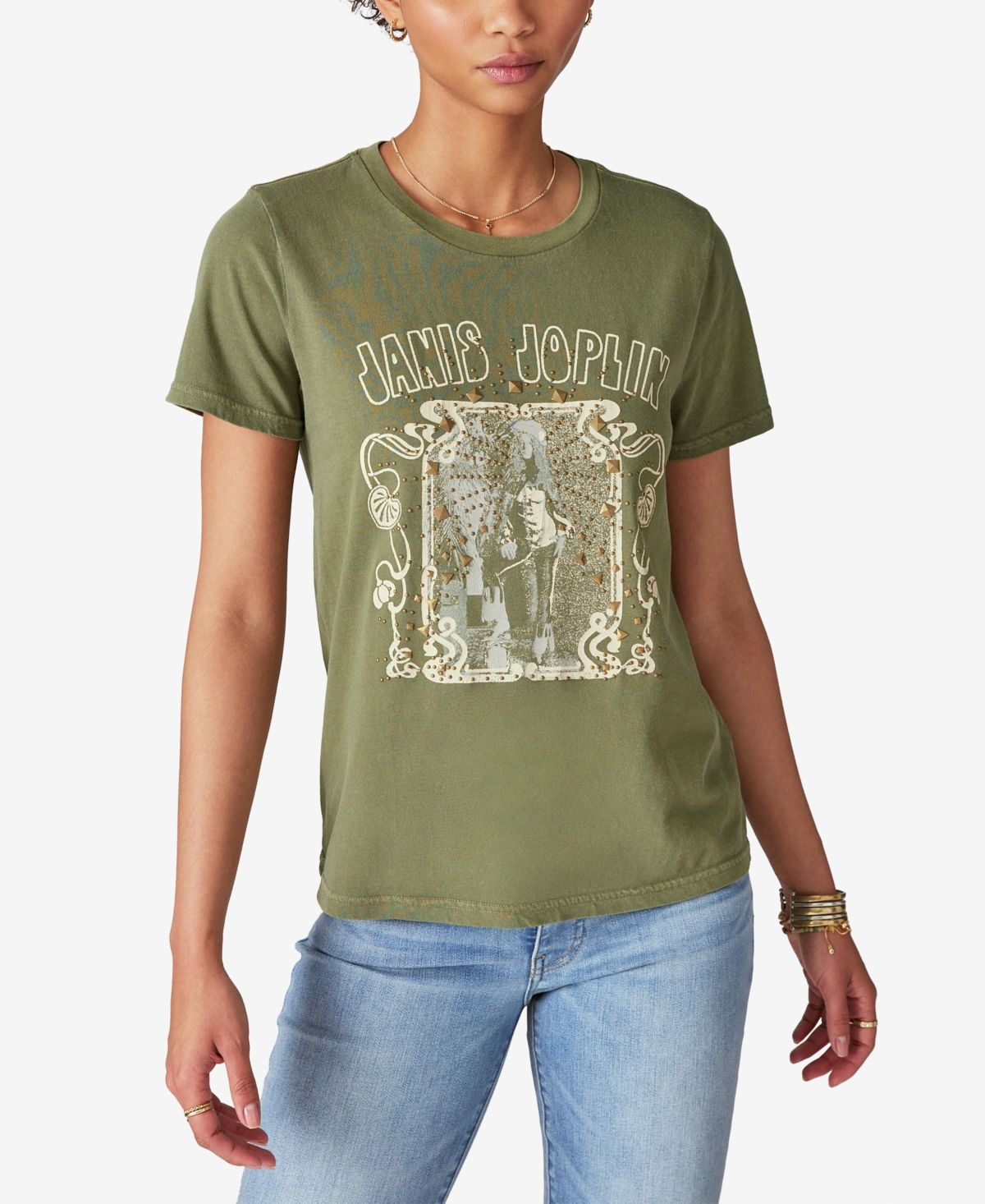 Lucky Brand Cotton Janis Joplin Graphic Crewneck T-Shirt | Macys (US)