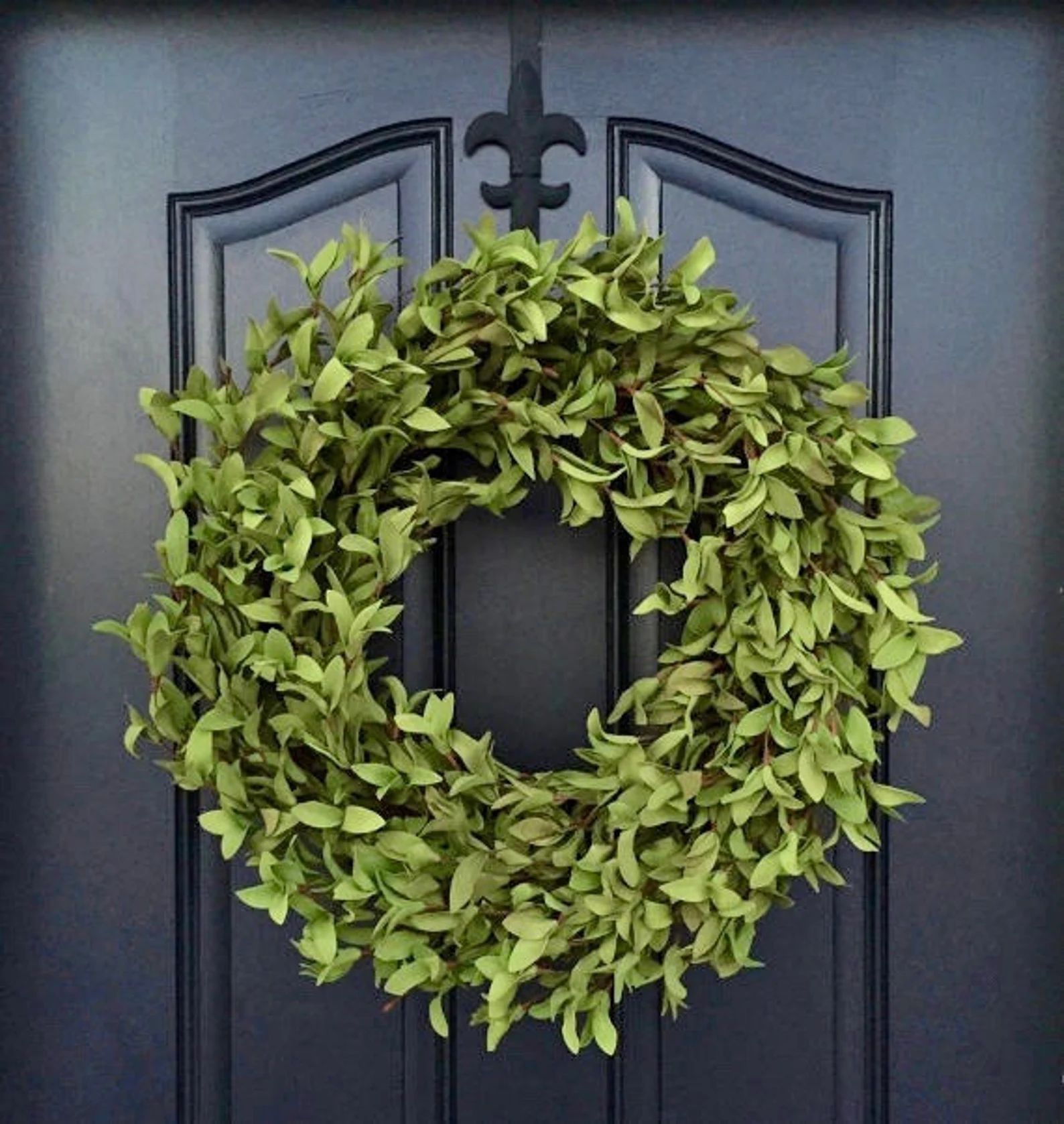 Spring Boxwood Wreath, Green Boxwood Wreath, Realistic Door Wreaths, Natural Looking Boxwood Wrea... | Etsy (US)