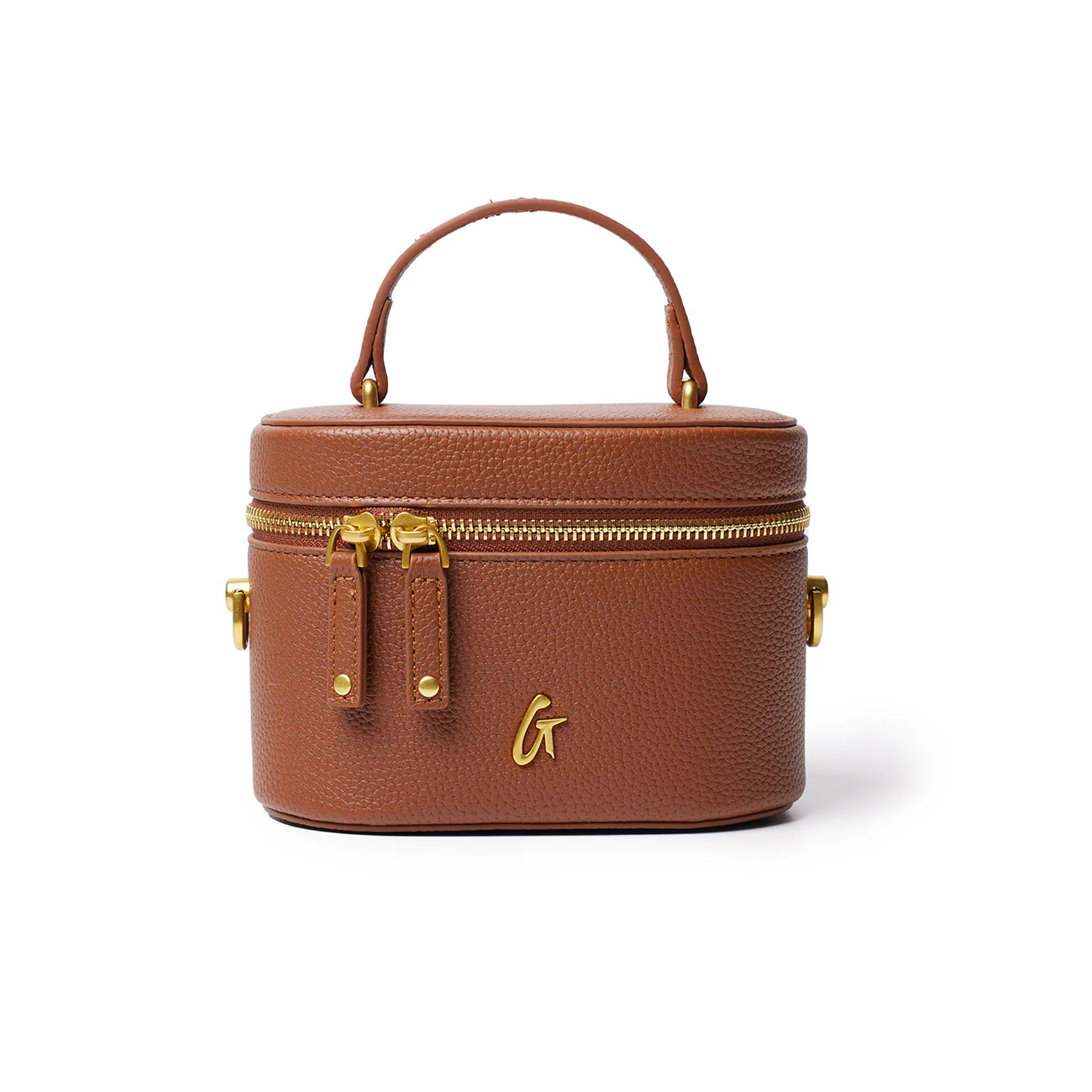 MINI PEBBLE VANITY BAG - BROWN | Glam-Aholic Lifestyle