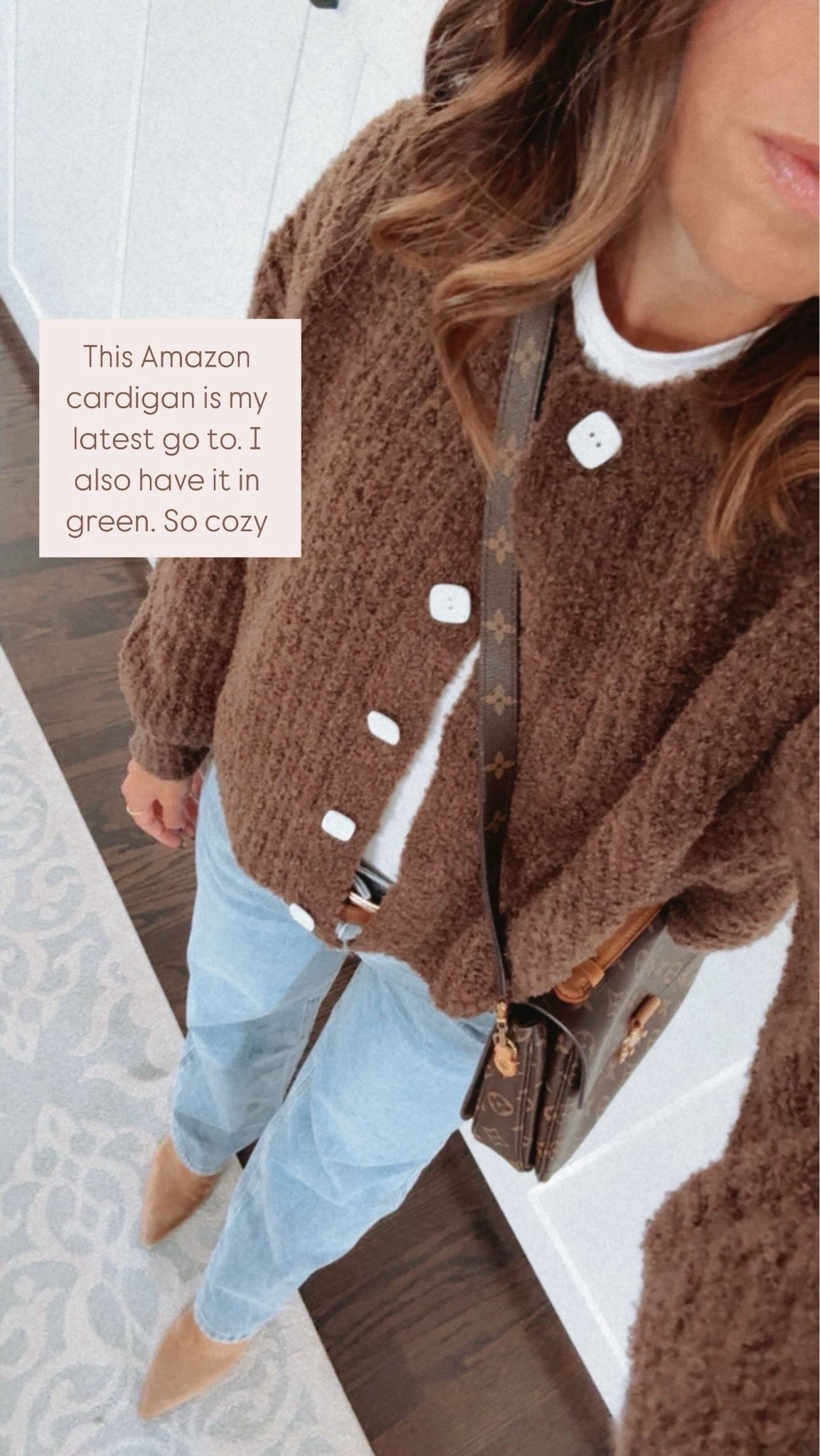 Wearing size small. Loving this Amazon cozy cardigan 🙌🏻

#LTKStyleTip #LTKSeasonal #LTKFindsUnder100