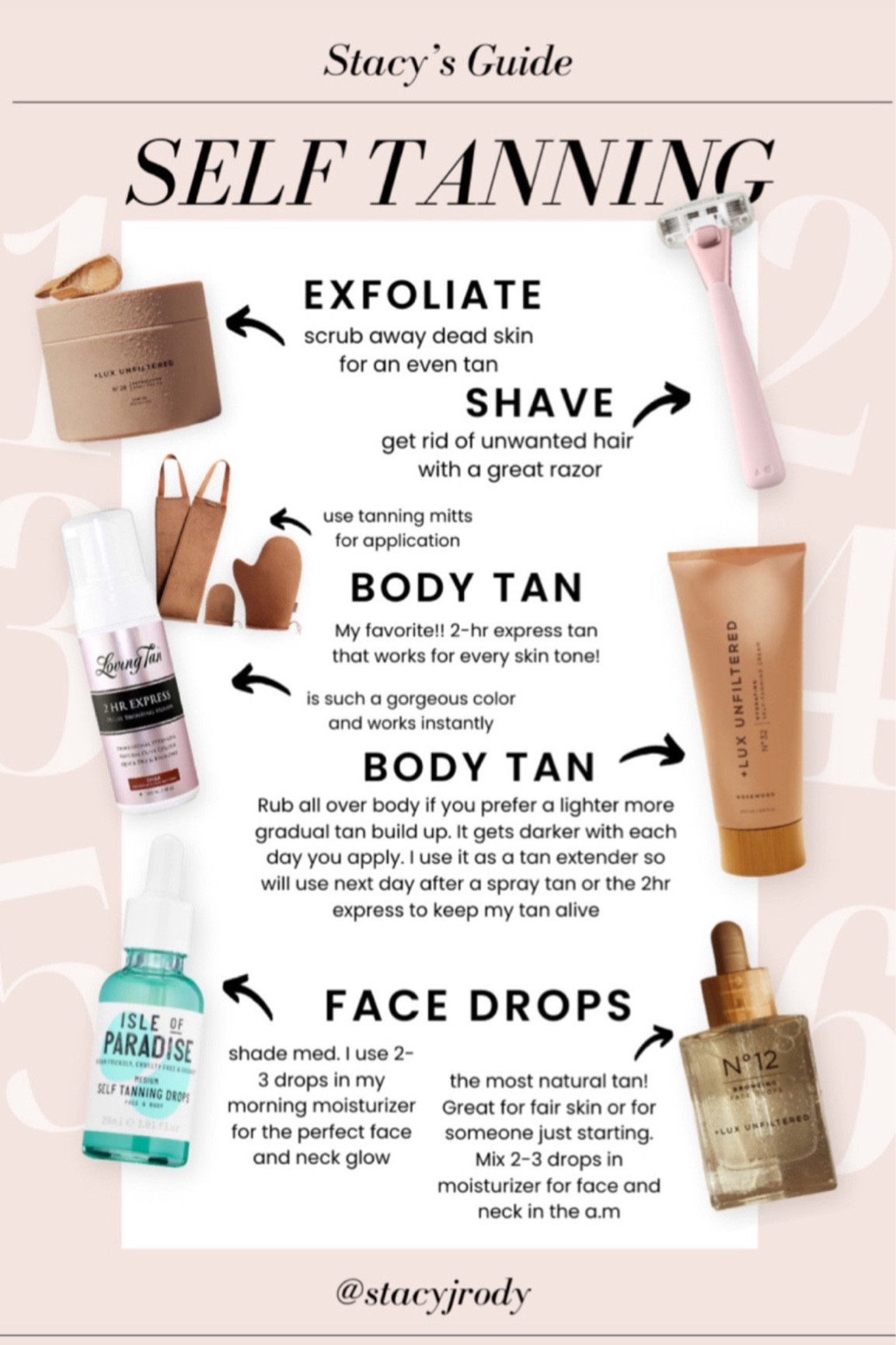 Self-tanning products that really do work and look natural! Isle of paradise 

#LTKbeauty #LTKswim #LTKover40