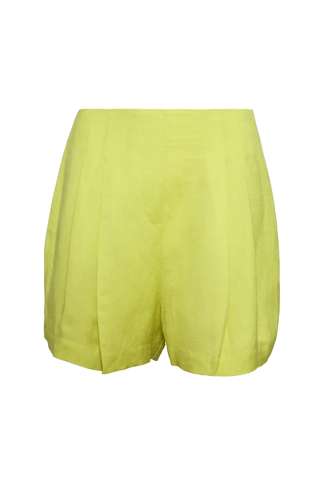 Catalina Short | Citrus Linen Pleated Short | Hunter Bell | Hunter Bell