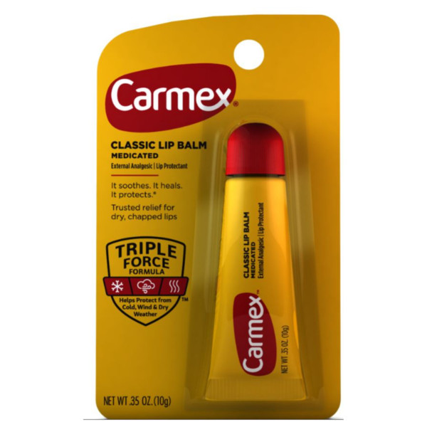 Carmex Medicated Lip Balm Tube, Lip Moisturizer for Dry, Chapped Lips - 0.35 oz | Instacart