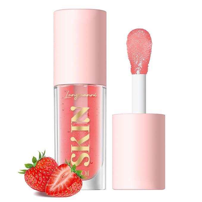 LANGMANNI Moisturizing Lip Oil,No-Sticky Lip Gloss Lip Balm Lip Care,Fruit Flavoured Lip Oil For ... | Amazon (US)