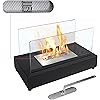 Rectangle Tabletop Bio Ethanol Fireplace Indoor Outdoor Fire Pit Portable Fire Bowl Pot Fireplace... | Amazon (UK)