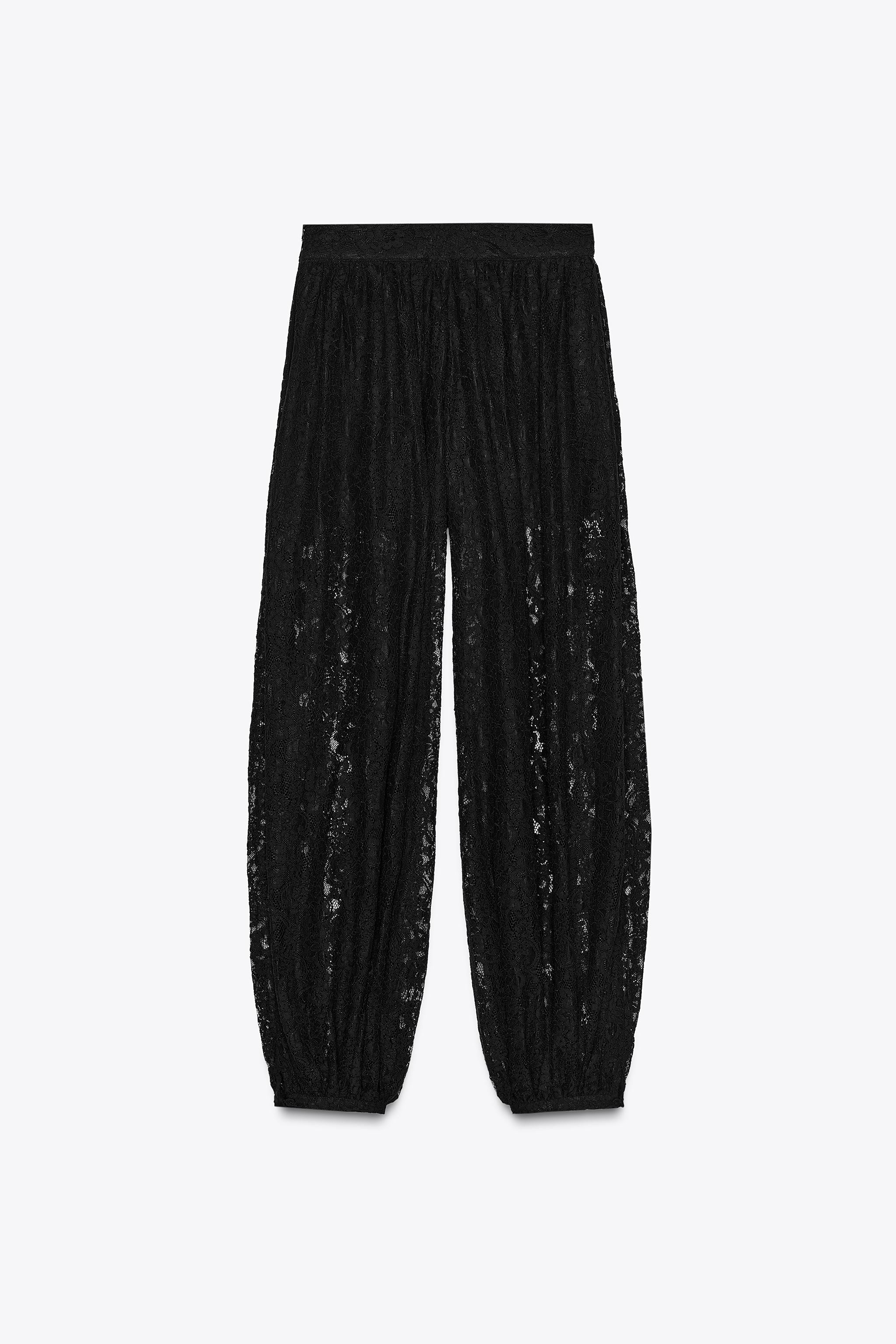 ZW COLLECTION LACE BALLOON PANTS | Zara US