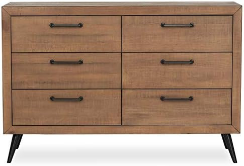 Evolur Stilnovo Mid Century Double Dresser, Sugar Cane (928-SC) , 52x18x35 Inch (Pack of 1) | Amazon (US)