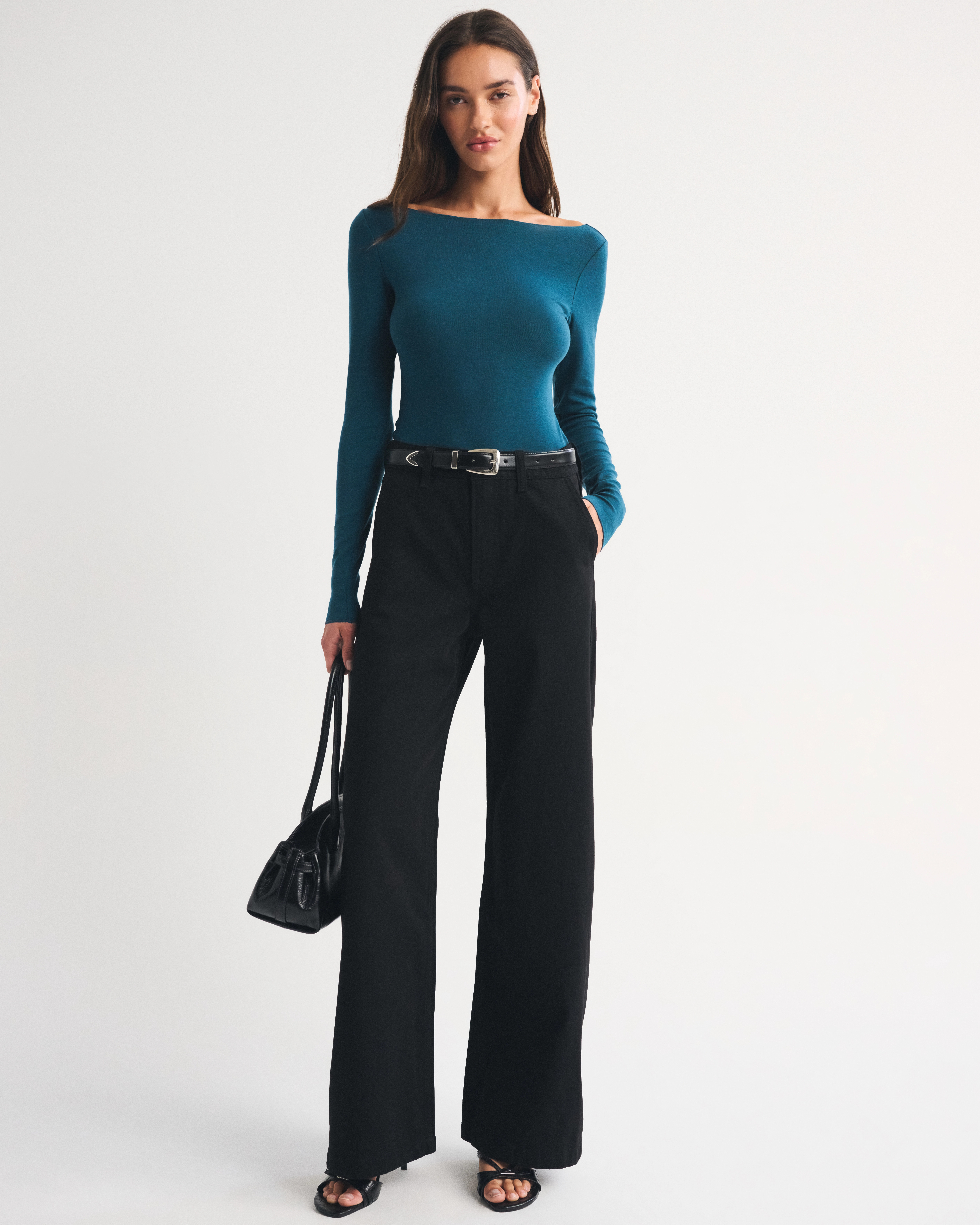 High Rise Wide Leg Jean | Abercrombie & Fitch (US)