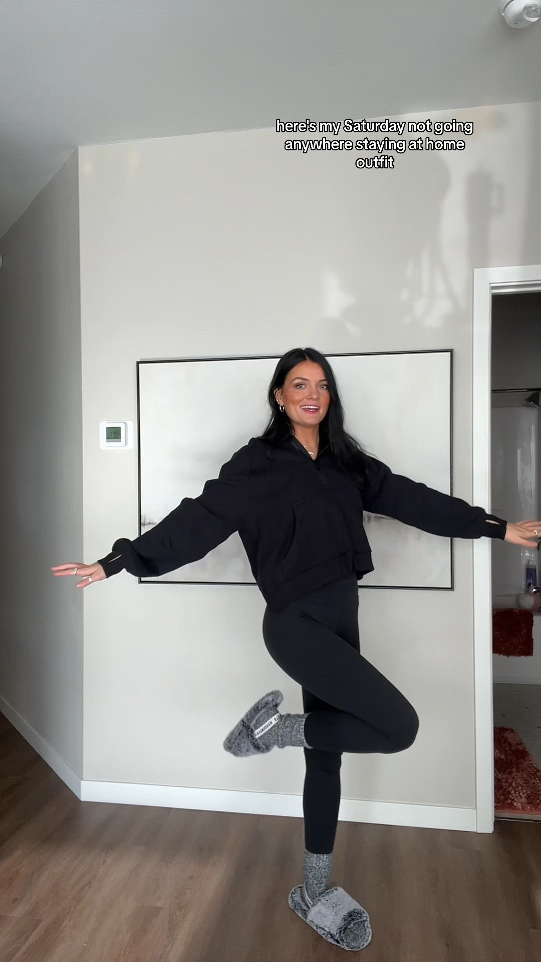 Comfy + cozy Saturday outfit ✨ I am wearing a medium in the sweatshirt (could definitely do a small), a medium in leggings & a xs/s in the tank/bra! 

#LTKfindsunder50 #LTKfindsunder100