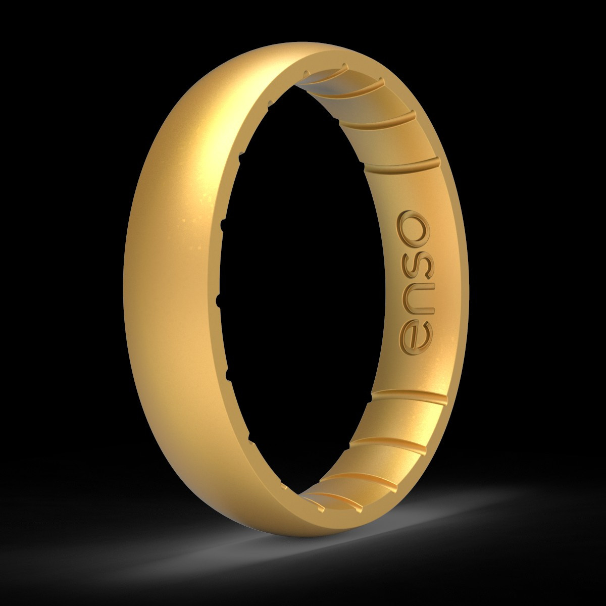 Elements Classic Thin Silicone Ring - Gold | Enso Rings