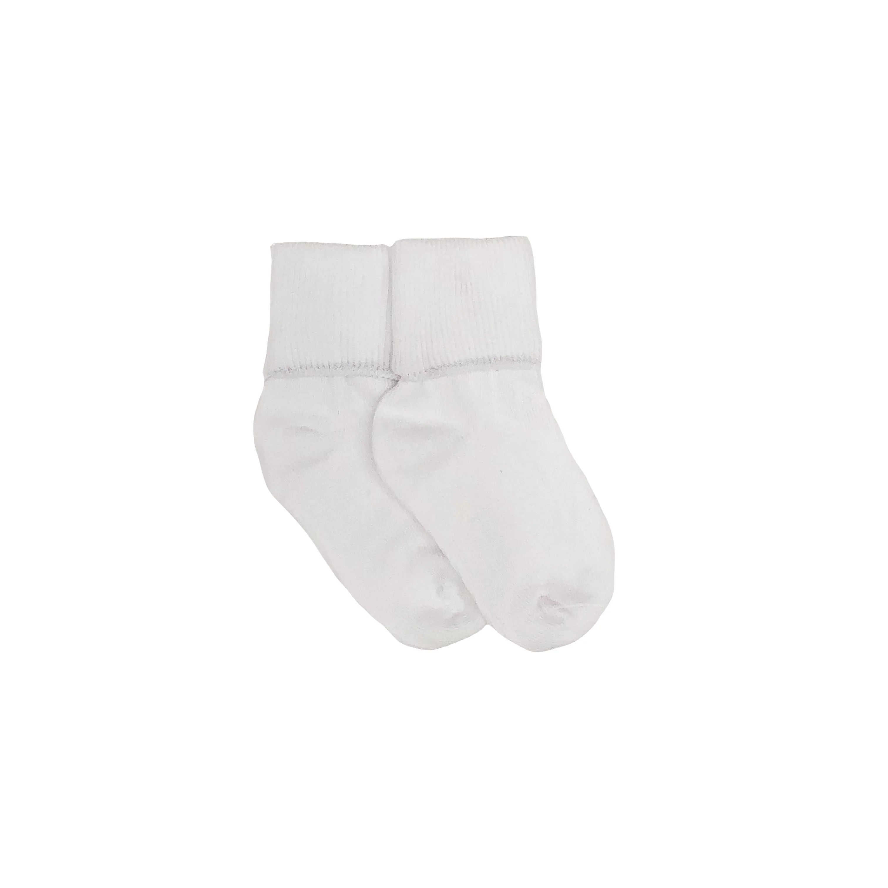 Jefferies Turn Cuff Socks - White | The Beaufort Bonnet Company