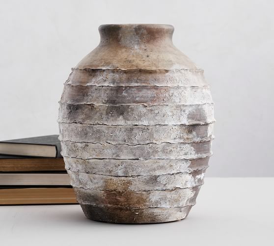 Artisan Handcrafted Terracotta Vases - White | Pottery Barn (US)