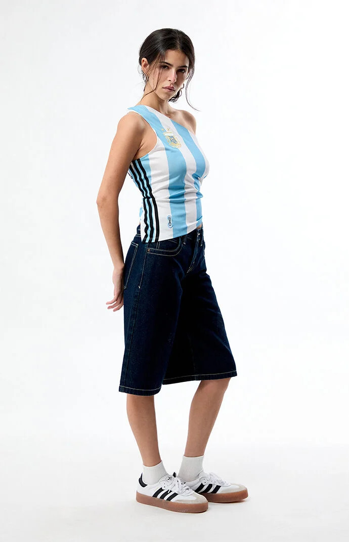 Adidas Women's World Cup Argentina Reconstructed Bringback Jersey in Stripe - Size XS | PacSun