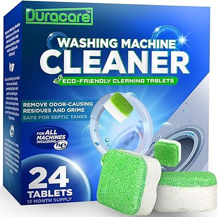 Duracare Washing Machine Cleaner, Heavy-Duty Deep Clean and Deodorize, 24 Tablets - 1 Year Supply... | Amazon (US)