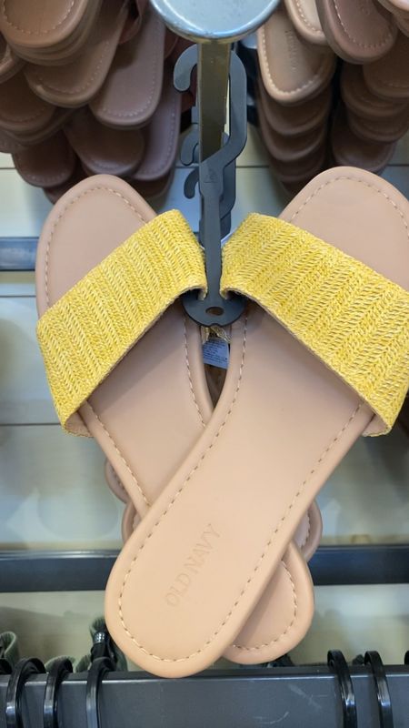 Old navy raffia sandals!! Slide sandals perfect for summer!! 

#LTKshoecrush